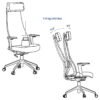 Office chair with armrests white