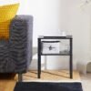 Bedside table black 37x28 cm