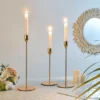 Metal Candlestick Holder Gold Brass Candle Stand
