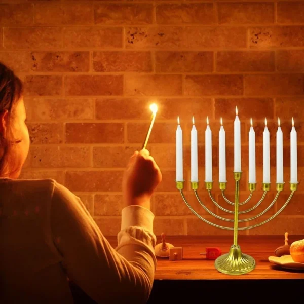 Candle Holder, 9-branch Metal Candle Stand, Vintage Gold Detachable Candlestick Home Decoration