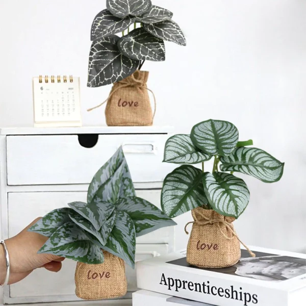 Ins Simulation Green Plants Artificial Potted Plants Desktop Greenery Ornament Home Decor