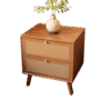 Wicker bedside table