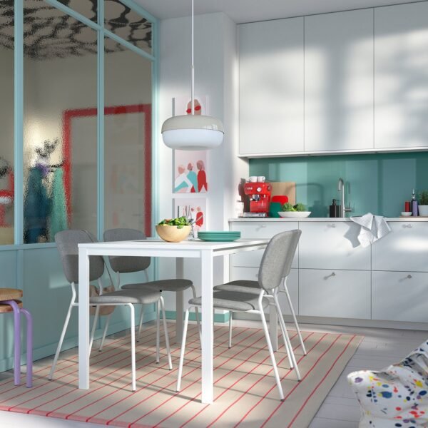 Table white125x74 cm